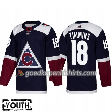 Colorado Avalanche Conor Timmins 18 Adidas 2018-2019 Alternate Authentic Shirt - Kinderen